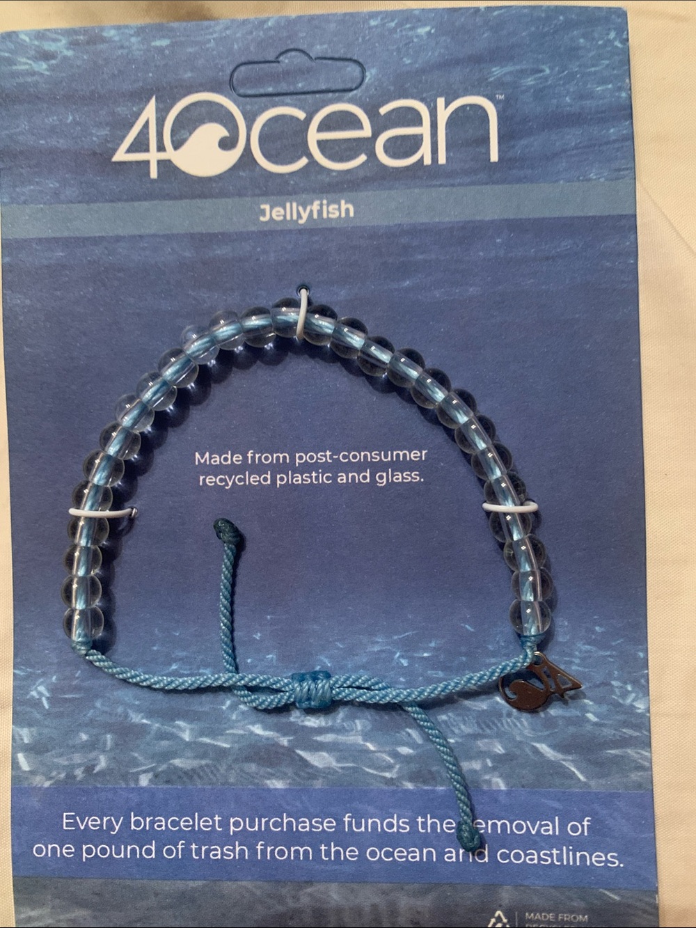 Blue Jellyfish Beaded Bracelet - Eco Bracelet
